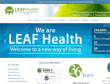 Tablet Screenshot of leafhealth.co.uk